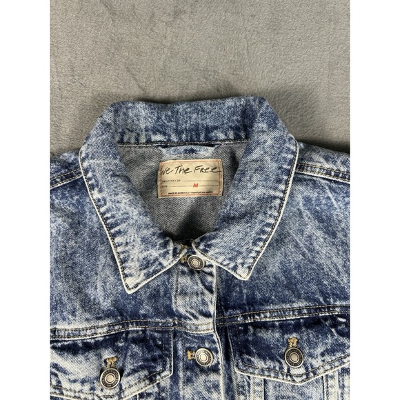 We The Free Free People Rumors Denim Jacket Acid Wash NWOT Size M - Picture 2 of 6